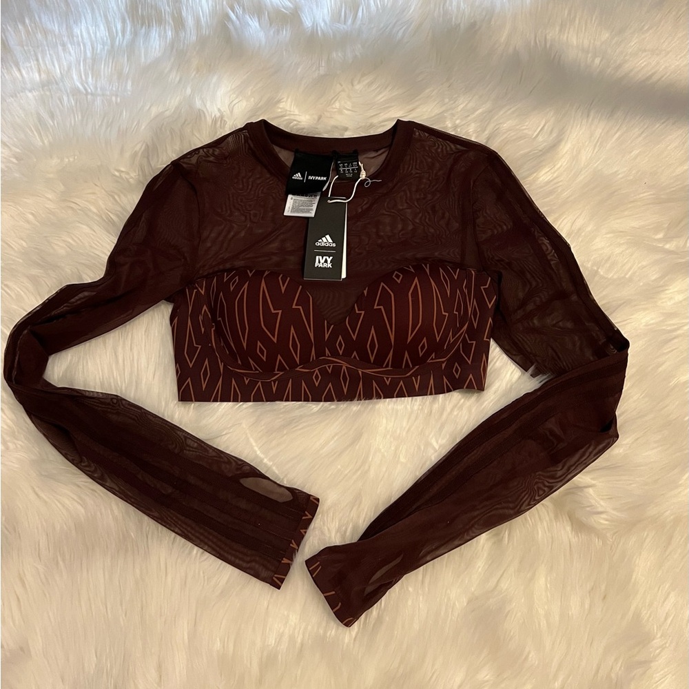 IVY PARK Red Fitted Crop Bodysuit